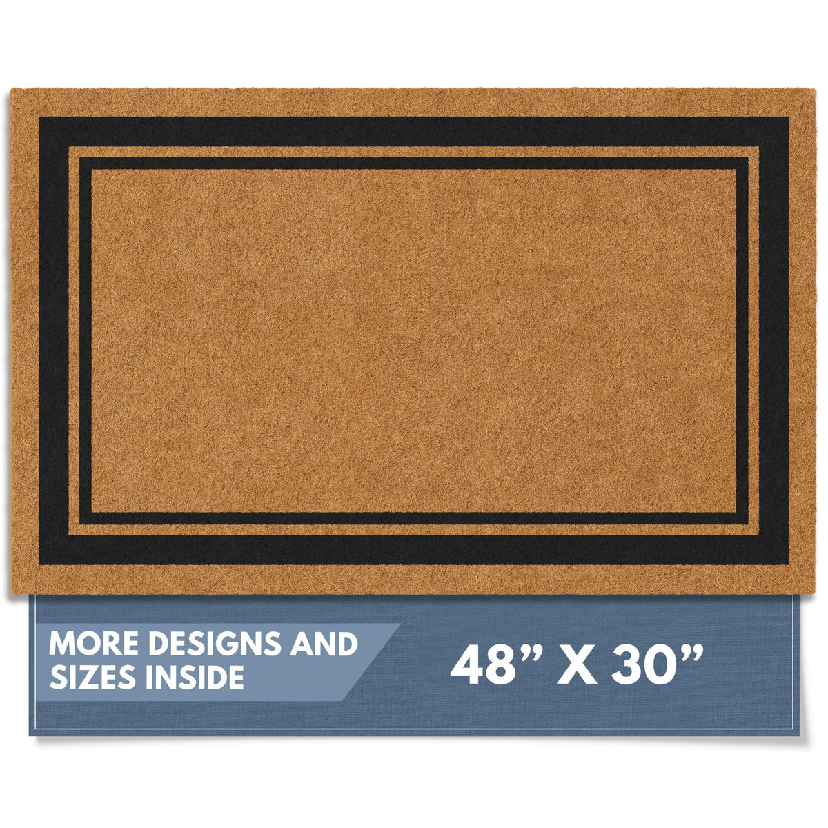 Barnyard Designs Natural Coco Coir Non-Slip Doormat (24x36, Welcome)