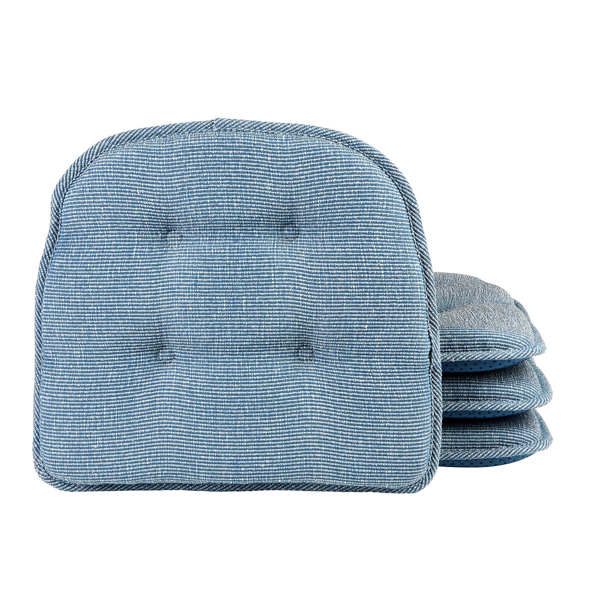 Non-Slip Chair Cushions, Assembled in USA, U-Shaped Skid-Proof Seat Pads for Dining Room, Kitchen, Office, 15"x16"