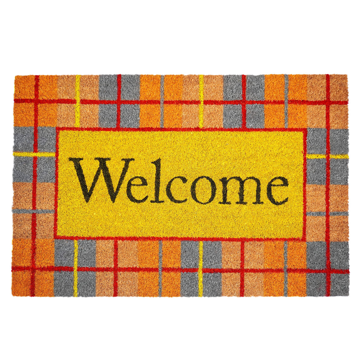 Calloway Mills 121981729 Nature's Bounty Outdoor Coir Doormat, Non Slip Vinyl Backing,Fall Front Door Mat,17" x 29", Multicolor