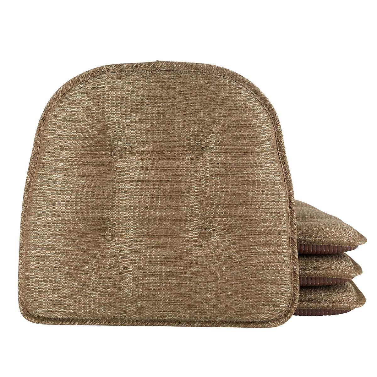 Non-Slip Chair Cushions, Assembled in USA, U-Shaped Skid-Proof Seat Pads for Dining Room, Kitchen, Office, 15"x16"